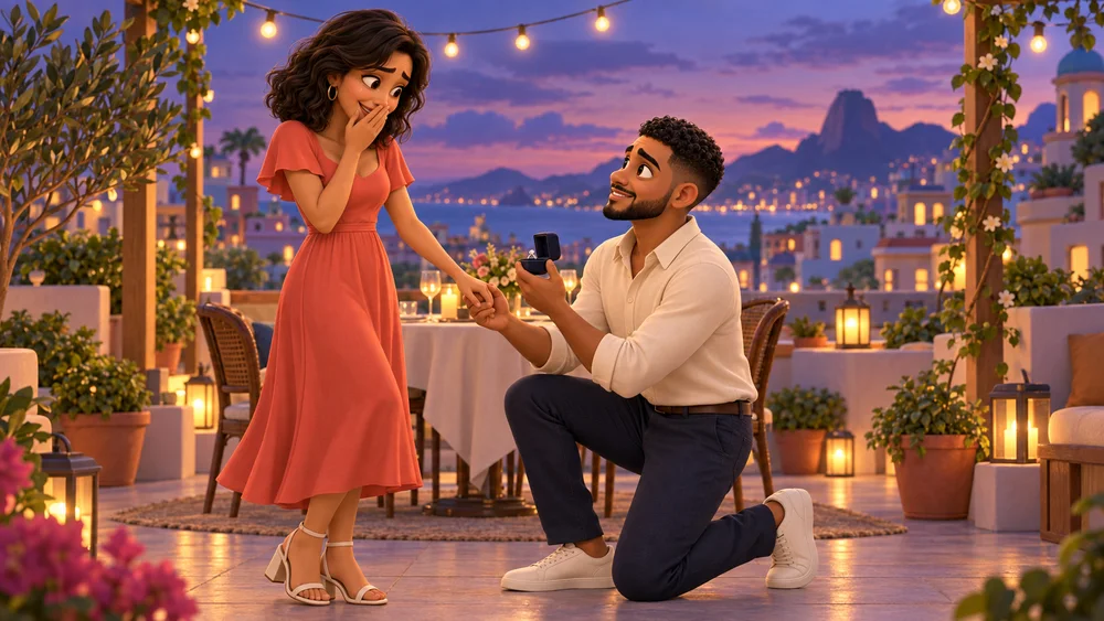 Uma pergunta. Uma vida inteira. — Clara e Miguel em animação 3D